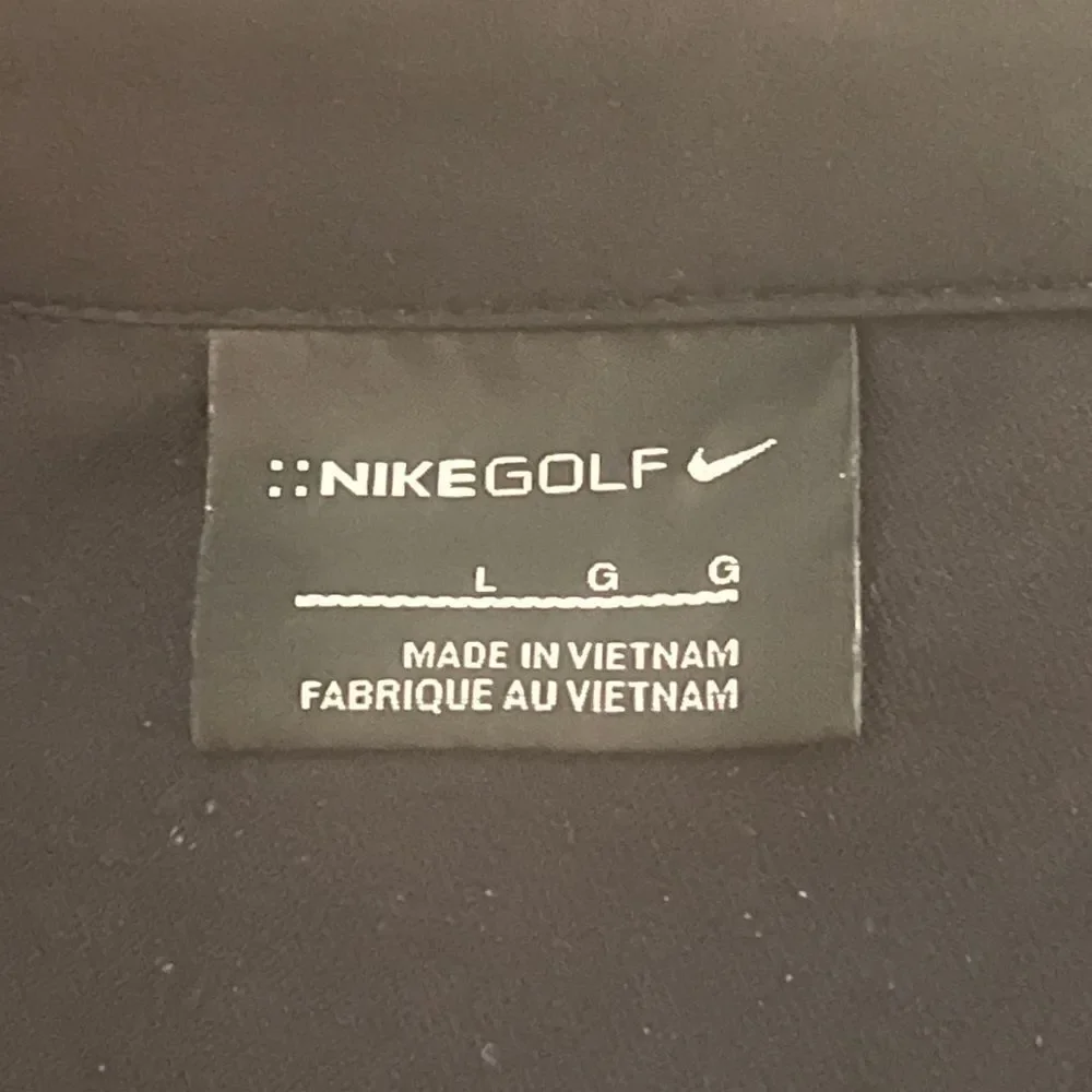 Nike Golf Men's Black 1/4 Zip Windbreaker Zippered Pockets Large EUC